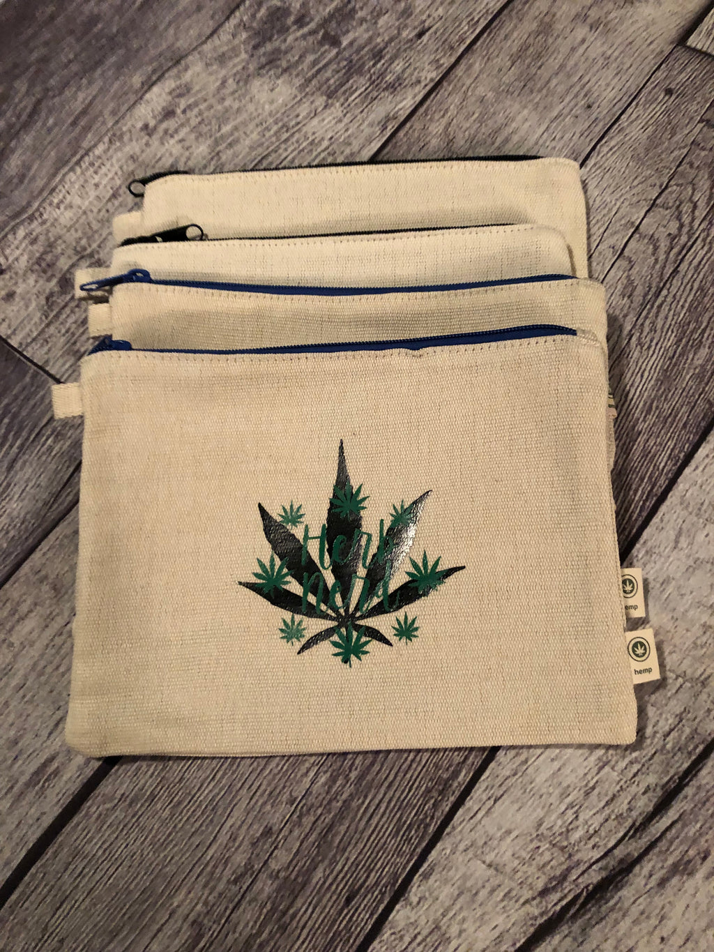 Hemp Small Zipper Pouches