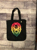 Lion Print Hemp Wide Gusset Tote