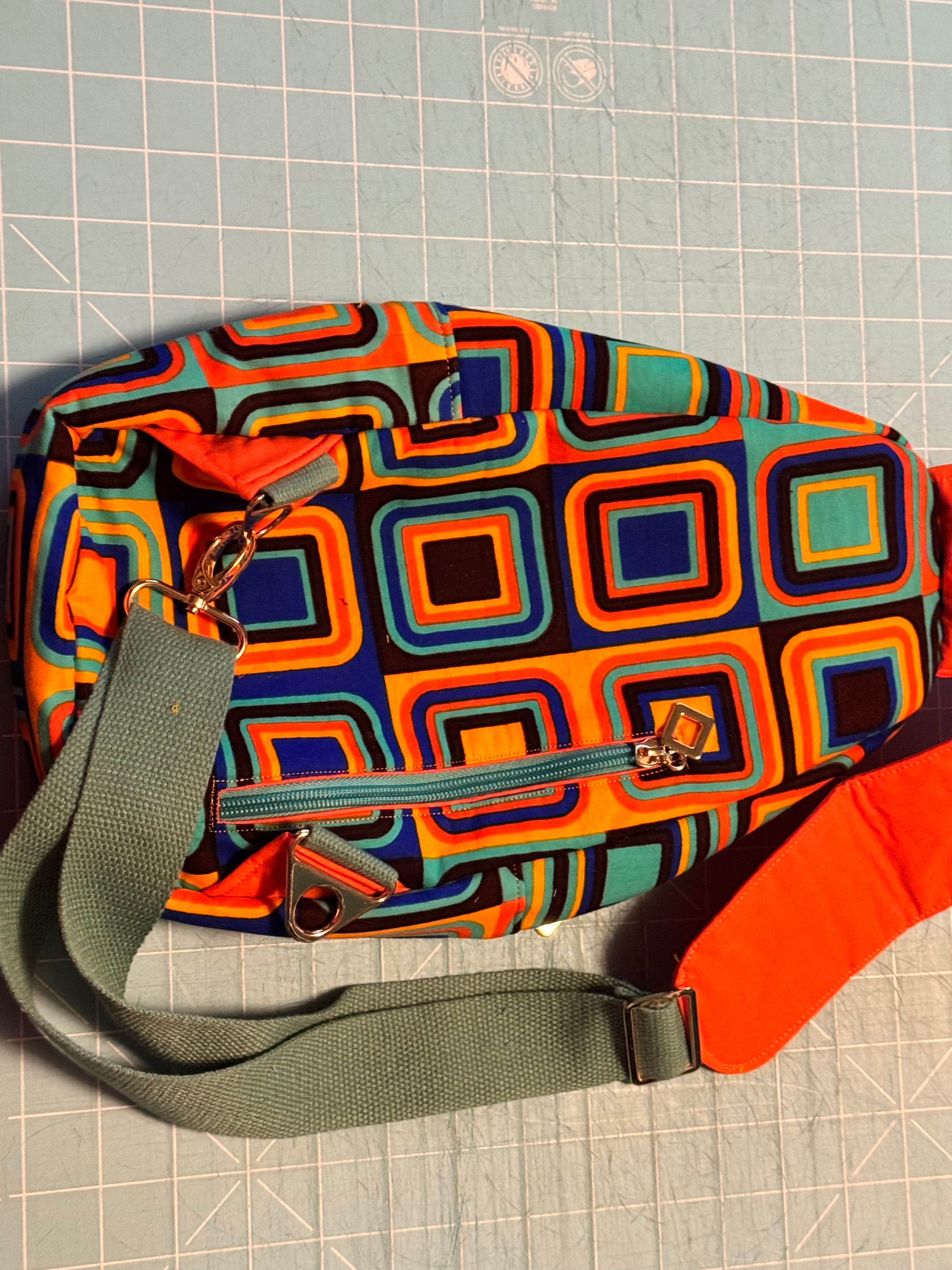 Geometric Retro Sling Bag