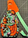 Orange & Green Floral Ankara Sling Bag