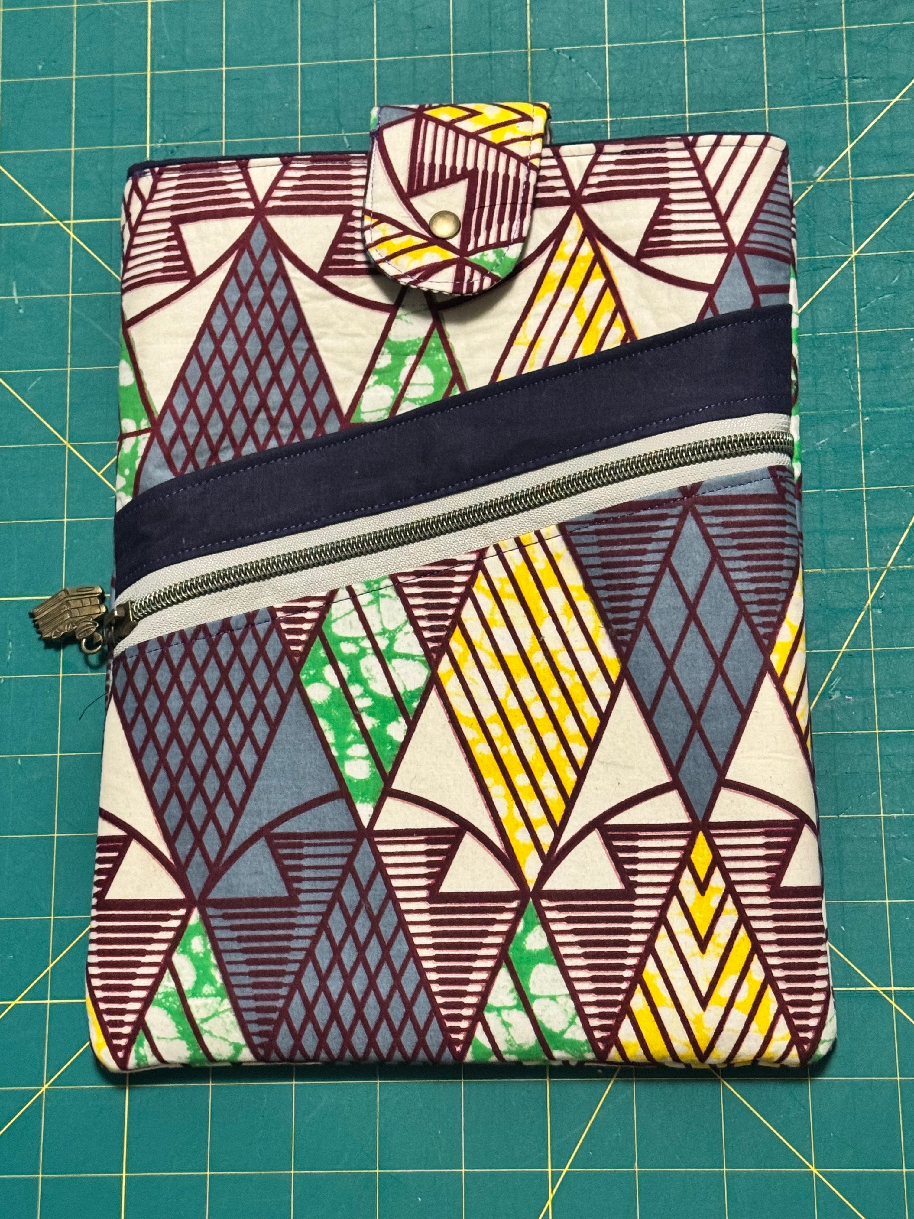 Large African Wax Fabric Book Sleeve