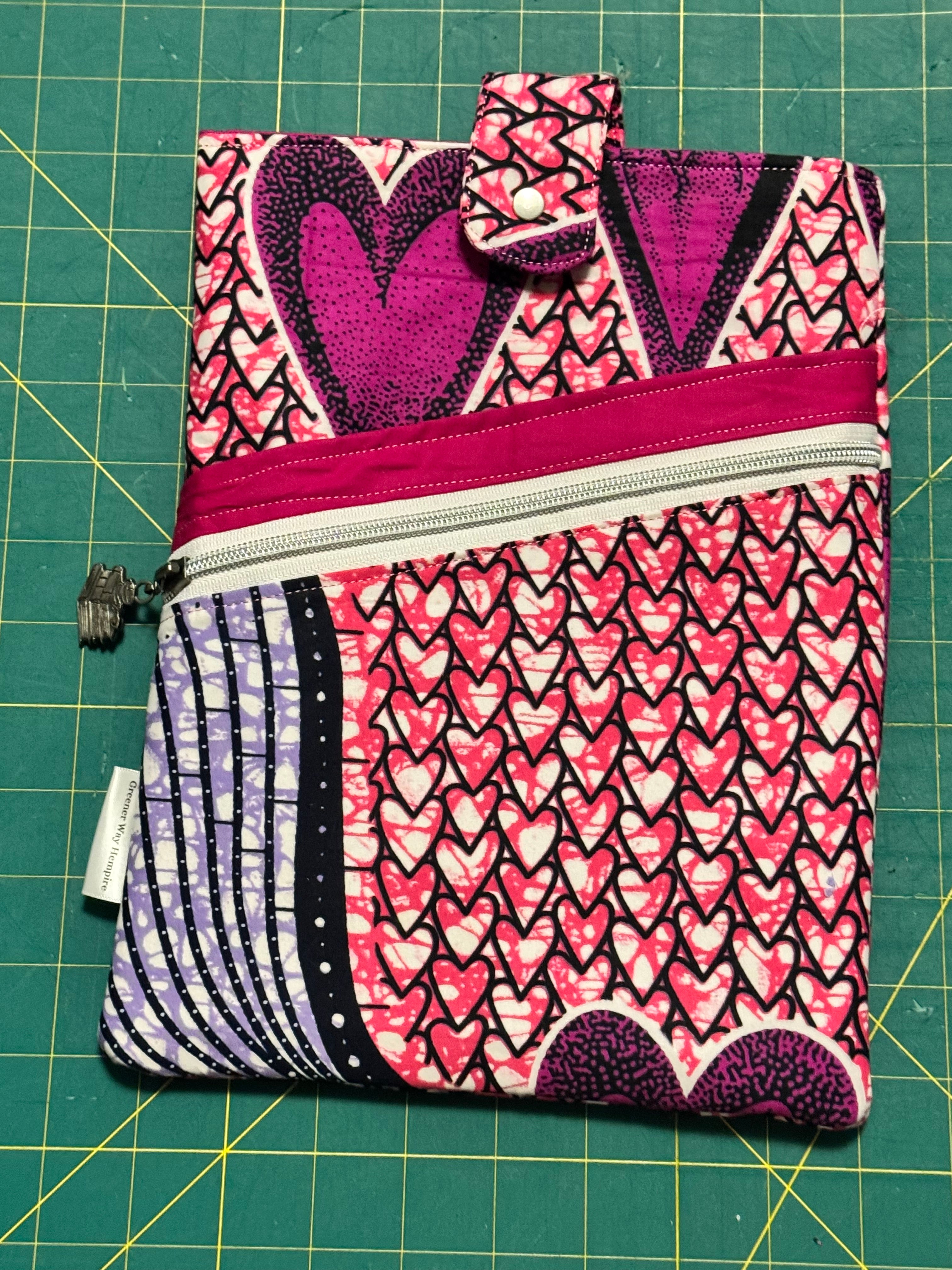 Large African Wax Fabric Book Sleeve