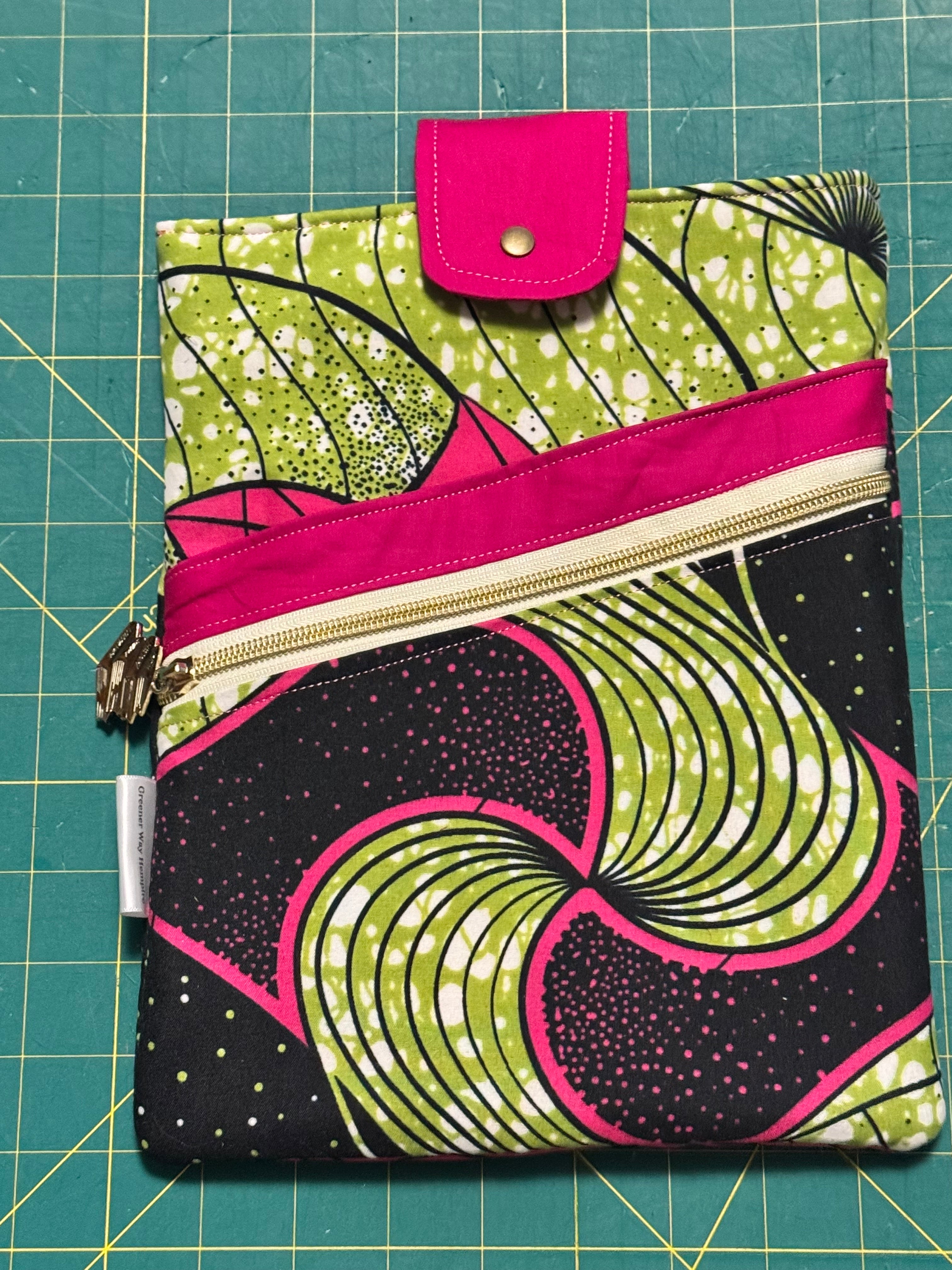 Large African Wax Fabric Book Sleeve