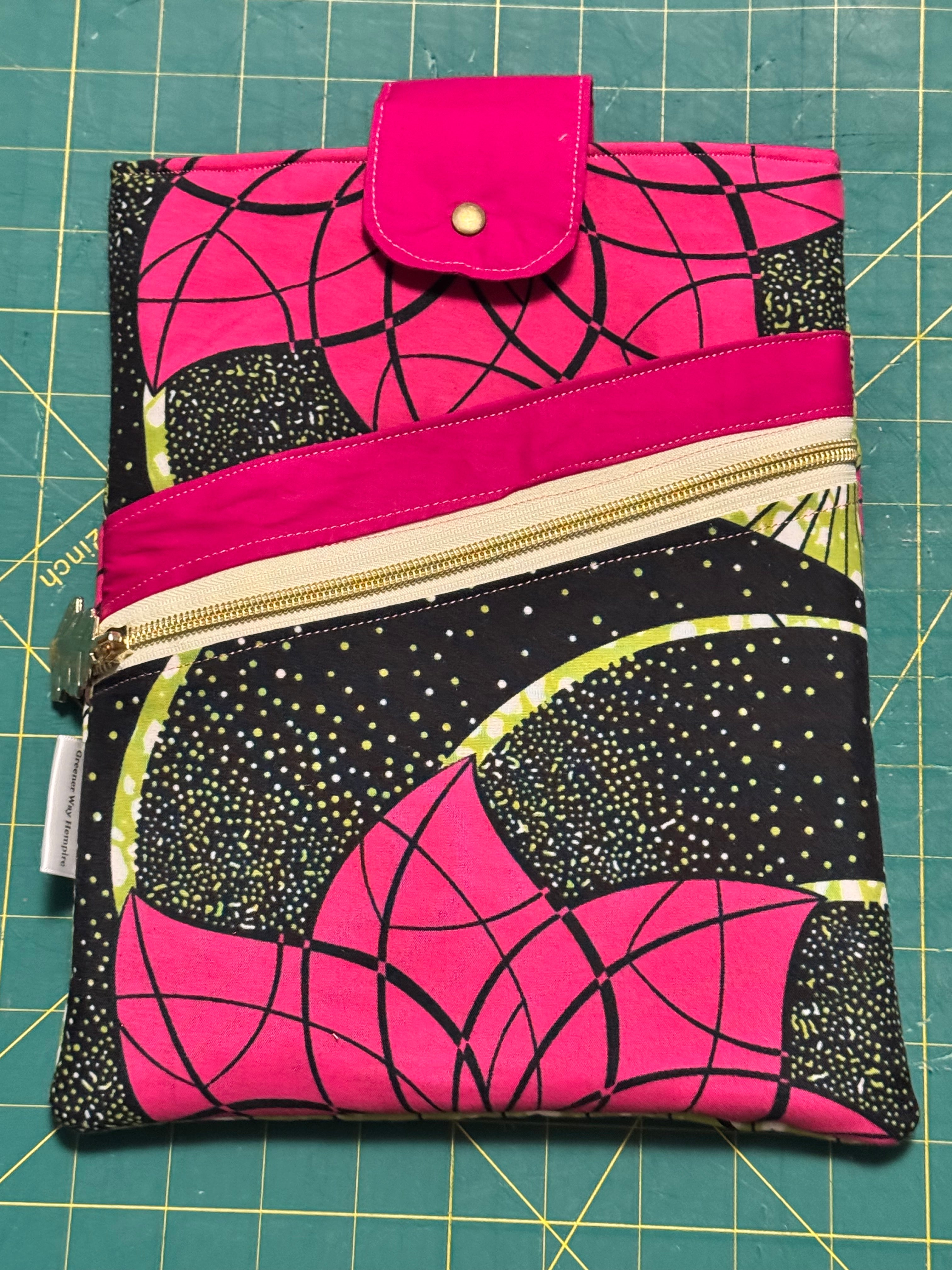Large African Wax Fabric Book Sleeve