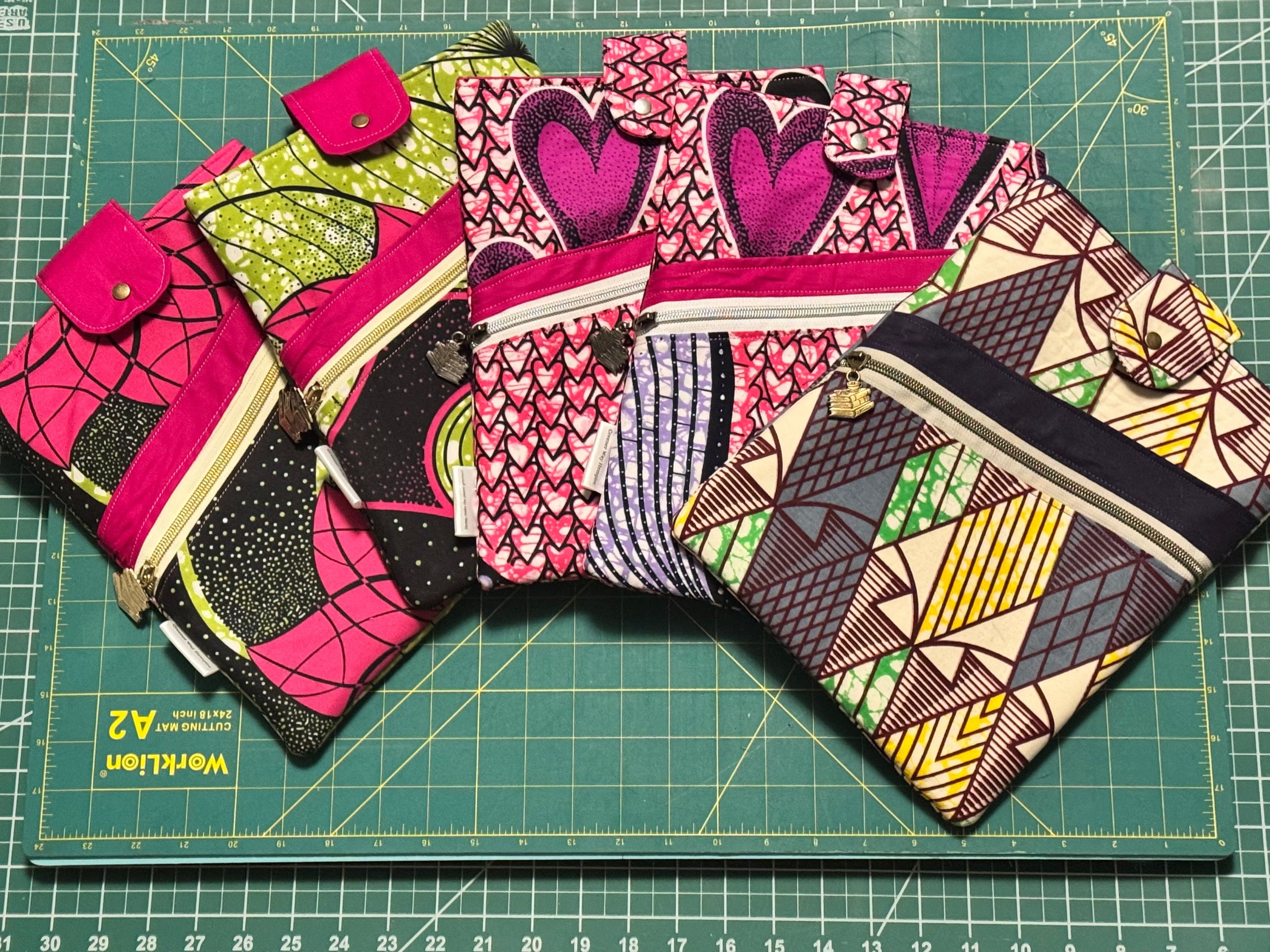 Large African Wax Fabric Book Sleeve