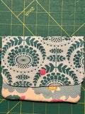Snap Travel Wallet in Teal Medallion Floral